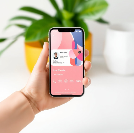 Landing page digital en móvil